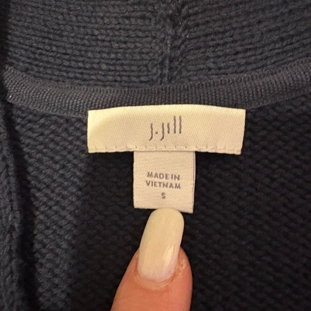 J. Jill Navy Anchor Cardigan sze small beach nautical - Picture 7 of 10